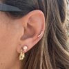 ⁦עגיל זהב 14K מטפס  5 זרקונים⁩ – תמונה ⁦2⁩