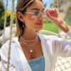⁦שרשרת פנינים מעוצבת בחרוזי כסף דגם פלישיה⁩ – תמונה ⁦3⁩
