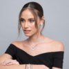 ⁦עגילי כסף צמודים דגם אליזבת⁩ – תמונה ⁦4⁩