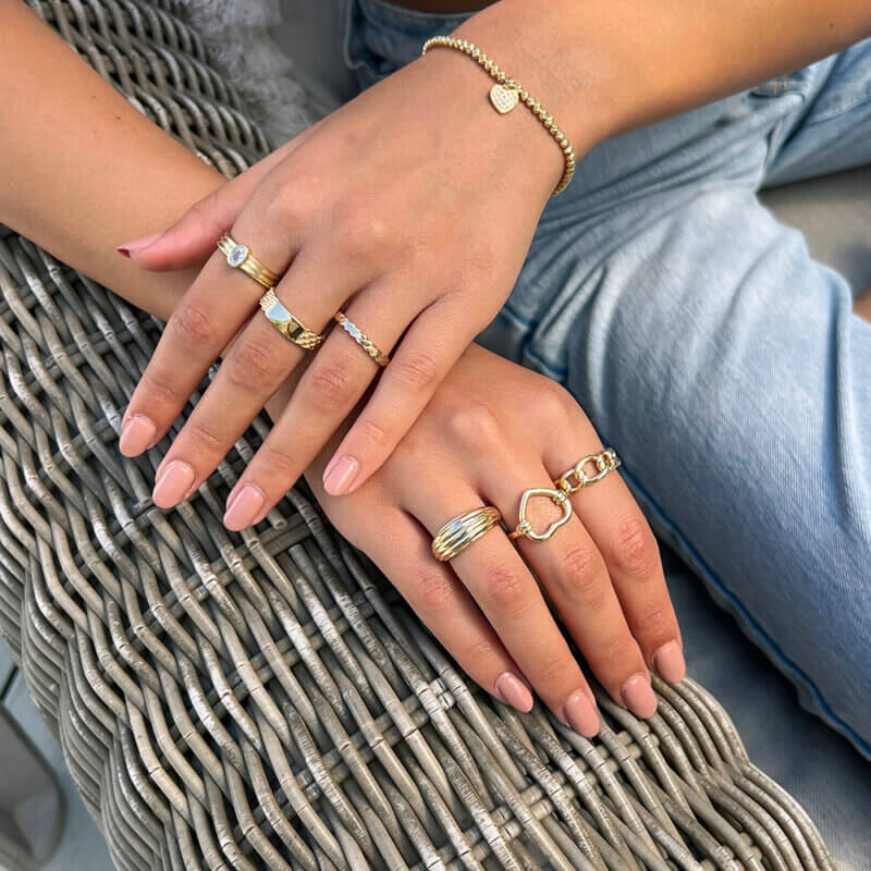 טבעת זהב דגם מירית