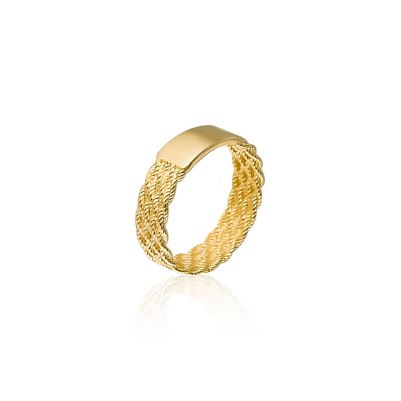 טבעת זהב דגם מירית