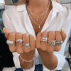⁦טבעת כסף דגם רוז⁩ – תמונה ⁦3⁩