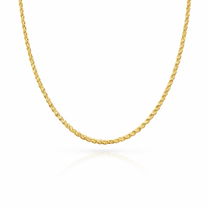 שרשרת חבל זהב 14קארט